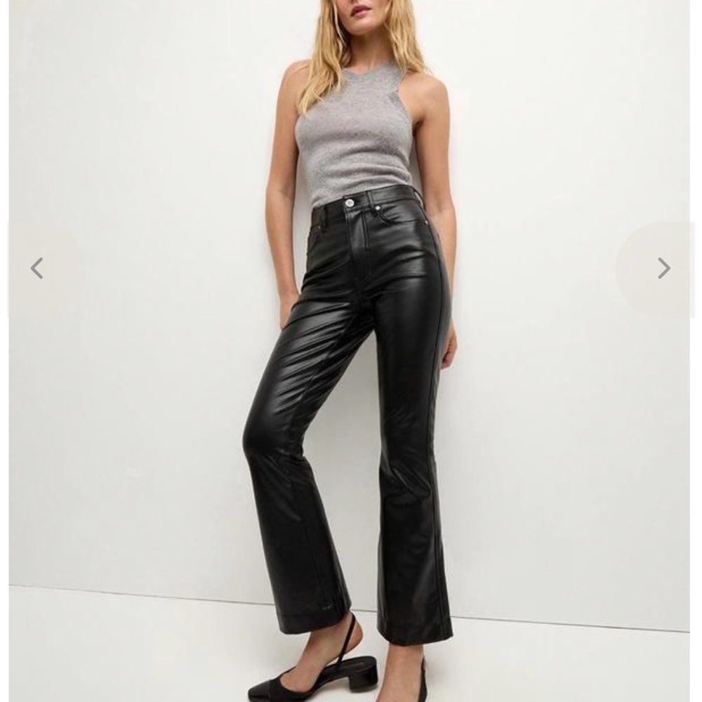 Veronica Beard Carson Black Vegan Leather Pants